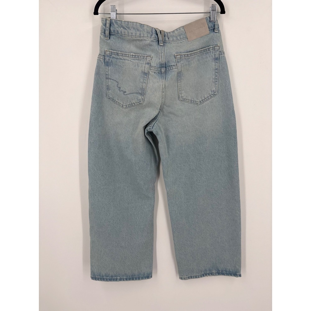 We The Free Free People Light Wash barrel Leg Jeans Size 27 Button Fly - Picture 4 of 4